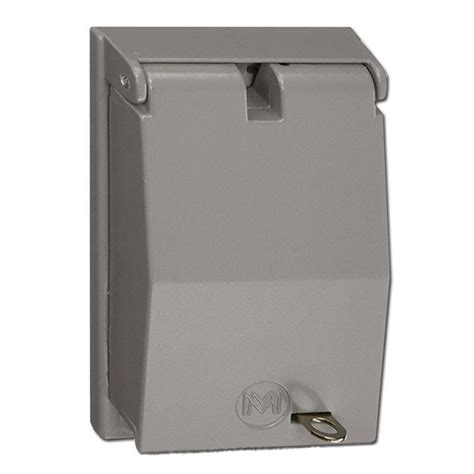 lock box for outside electrical outlet|exterior electrical outlet covers lockable.